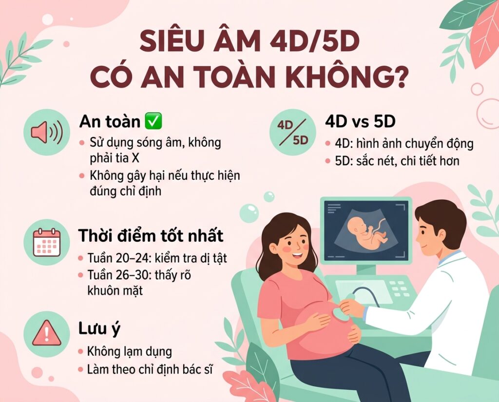 siêu âm 4D 5D có an toàn không? siêu âm 4D 5D có an toàn không?