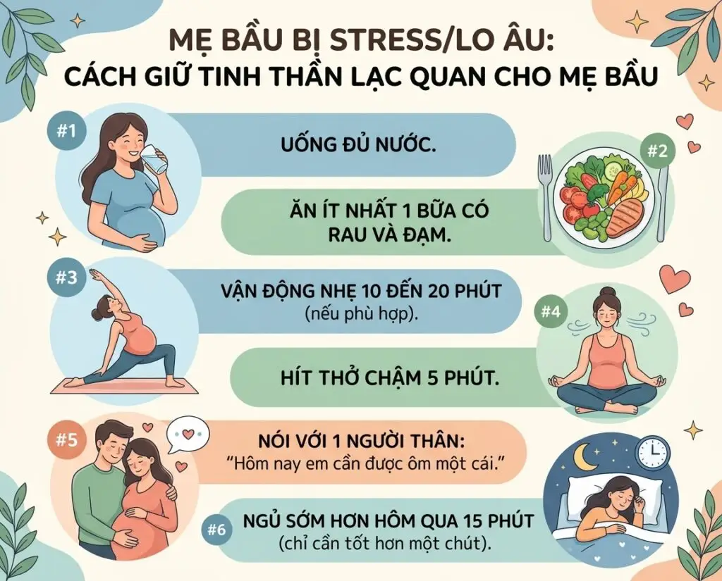 Mẹ bầu bị stress/lo âu: Cách giữ tinh thần lạc quan cho mẹ bầu